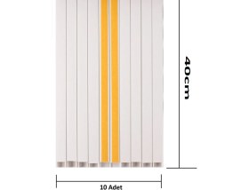 Resim 4 Metre Kedinden Yapışkanlı Kablo Kanalı 4m (10 Adet x 40CM) Kablo Gizleyici 25X16MM 