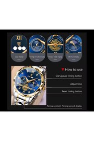 Resim OLEVS ERKEK SU GEÇİRMEZ MULTIFONKSİYON LUMİNOUS SAAT ÇELİK ORJİNAL 2026 YENİ SEZON 