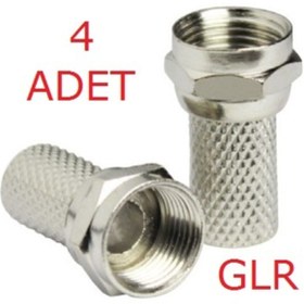 Resim Powermaster F Konnektör Uydu Çanak Anten Kablosu Jakı (4 Adet) 