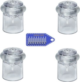 Resim Şeffaf Kapı Stoperi, 4,5cm Kapı Duvar Tamponu, Duvar Koruma Stopu 5 Adet 