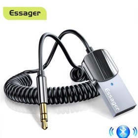 Resim essager Usb Wireless Bluetooth Araç Kiti Hifi Stereo Ses Alıcısı Aux 3.5mm Jack Bluetooth 5,0 
