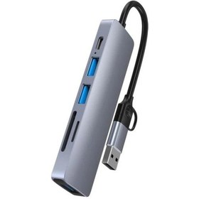 Resim Daytona Hc-13fl 5'li Usb Type-c Dock/hub (GİRİŞ:USB TYPE-C => ÇIKIŞ:2*USB SD TF PD) 