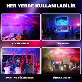 Resim Robeve Astronot Projektör Gece Lambası - Uzaktan Kumandalı Çok Renkli Nebula Yıldızlı Gece Lambası - Zamanlayıcılı 