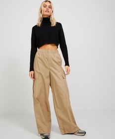 Resim Jack & Jones Jjxx Bayan Bej Rengi Kargo Pantolon 12224655 Bej 