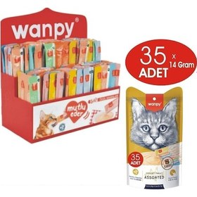 Resim Karışık Sıvı Kedi Ödül Maması 35 Adet X 14 Gram 