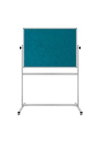 Resim Panda 90 x 120 CM Çift Taraflı 360 Dönerli Tekerkli Mobil Turkuaz Kumaşlı Pano - pan186 
