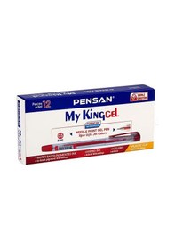 Resim Pensan Jel Kalem My-king 0.5 Mm Kırmızı Metal Klips 12'li Paket Diğer 