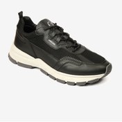 Resim Greyder Erkek Siyah Hakiki Deri Sneaker Ayakkabı 4 