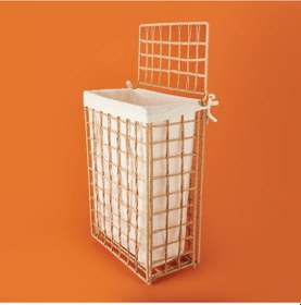Resim Living Astarlı Çamaşır Sepeti - Kahverengi - 60 Lt Çok Renkli 
