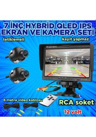 Resim 2 Adet 19 Mm Mini Ultra Araç Kamerası Ve 7'' Qled Ips Ekran 12v 