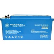 Resim Megacell-LiFePO4 ABS 12,8V 220Ah Lityum Demir Fosfat Akü 