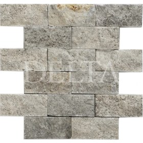 Resim Delta Stone Collaectıons Gri Traverten Patlatma Taş 4,8 x 10 cm 