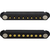 Resim 8-pin 2.54mm Pogo Pin Manyetik Konnektör Takımı 