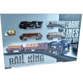 Resim Tren Seti Oyuncak Rail King Klasik Tren 122 Cm 36 Parça Işıklı 