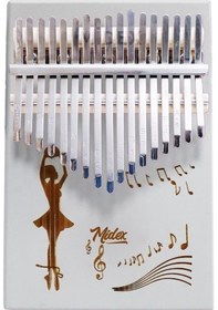 Resim Midex Klx-540 Beyaz Renk Gerçek Ağaç Kalimba 17 Tuşlu Full Set 