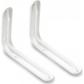 Resim Beşel Raf Altı Konsol L Demiri Ayağı Beyaz 23 X 29 CM 2 Adet + Vida (BA305) 