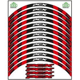 Resim Honda Pcx Kırmızı Reflektör Baskılı Jant Şeridi N11.43548 