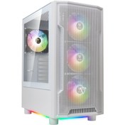 Resim gamdias ATHENA M6 Lite WH, 850W, 80+ Bronze, Tempered Glass, Mesh, ARGB, ATX, White Edition, GAMING 