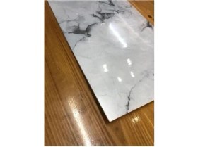 Resim Güçlü 30X60CM Kırçıllı Mermer Desenli Kendinden Yapışkanlı Seramik Desen Banyo Wc Kaplama Pvc Duvar Paneli 