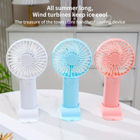 Resim Her Zaman Yenileyin, Telefon Tutuculu Taşınabilir USB Şarj Edilebilir Mini Fan - Dış Mekan, Seyahat ve Masaüstü Kullanımı için Kompakt El Tipi Tasarım 