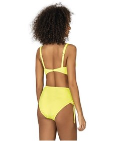 Resim Endeep Kadın Fiyonk Detaylı Sarı Büyük Beden Bikini Takımı-florasan Sarı 