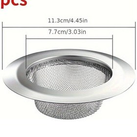 Resim Cordial 2 Adet Geniş Kenarlı Büyük Paslanmaz Çelik Lavabo Filtresi, 4,5" Çap 