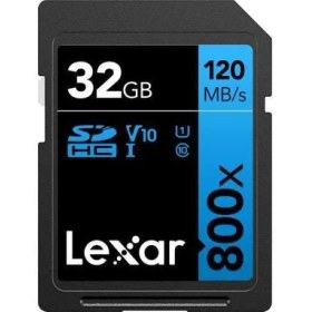 Resim Lexar 32GB 800X SDHC UHS-I 4K UHD V10 U1 C10 120MB/sn Hafiza Kart (Blue Series) 
