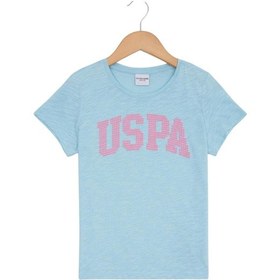Resim U.S. Polo Assn. Kız Çocuk Bisiklet Yaka Tişört Aqua 