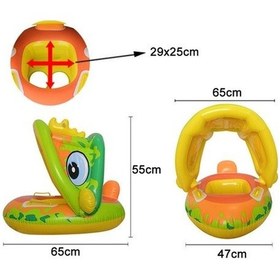 Resim Novahub Tenteli Bebek Karikatür Hayvan Yüzme Simidi Mor Çok Renkli 