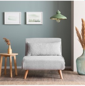 Resim Folde 80 Tekli Yataklı Katlanır Koltuk Teddy Gri Gri 