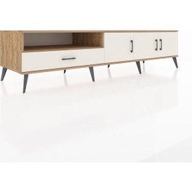 Resim Kronos Tv Ünitesi 3 Raflı Tek Çekmeceli 3 Kapaklı 220x59x51 Çam-aytaşı Aytası/aytası - Atlas Çam 