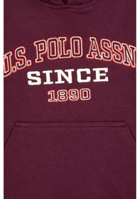 Resim U.S. Polo Assn. Erkek Çocuk Bordo Kapüşonlu Sweatshirt 50313842-VR177 