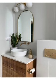 Resim Geberit Alpha20 Mat Gold Gömme Rezervuar Kumanda Paneli Soft Altın 