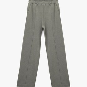 Resim Koton Şardonlu Rahat Kalıp Nervürlü Cepli Beli Lastikli Geniş Paça Eşofman Altı Gri 6wal40084ık Gri 