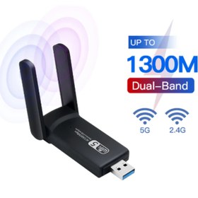 Resim Genel Markalar Kablosuz Usb Antenli Dongle 1300mbps Wifi Adaptörü Dual Band 2.4g/5ghz 3.0 Wifi Lan Kartı 802.11 