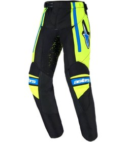 Resim Alpinestars Kids Racer Nomur Çocuk Kros Motosiklet Pantolonu Siyah Mavi Sarı 