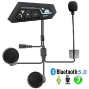 Resim BT22 Kask Kulaklık Bluetooth Motosiklet Kulaklık 5.0 Bluetooth Interkom Motorsiklet Kulaklık 