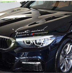Resim Bmw M Performance Sport Mind Oto Kaput Sticker Etiket Yapıştırma 