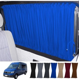 Resim Pandami Volkswagen Crafter 2.nesil Uzun Şase 2018+ Uyumlu Mavi Raylı Oto Perde Takımı 