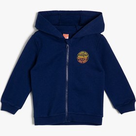 Resim Erkek Bebek Fermuar Detaylı Sweatshirt 
