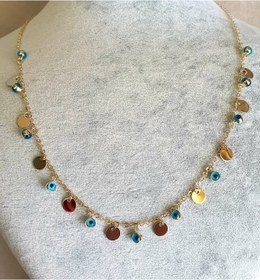 Resim Nazar Boncuklu Pullu Kolye 