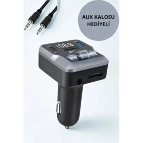 Resim Yumax Bluetooth FM Transmitter C66 Modeli Eller Serbest Konuşma Özelliği ile Tüm Araçlara Uygun 