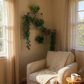 Resim 33x33 Dekoratif Hasır Tel Duvar Paneli 2'li 