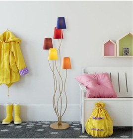 Resim Bonıbon Abajur Başlıklı 5'li Lambader Renkli 