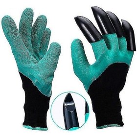 Resim Bahçe Eldiveni Pençeleri Karın Plastik Kolay Tırmıklama Dikim Kazma Çim Bakımı 