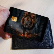 Resim Taç Aslan Kart Derisi Etiketleri Bank Kartları, Kredi Kartları, Debit Kartları, Seyahat Kartları ve Oda Anahtar Kartları için. 