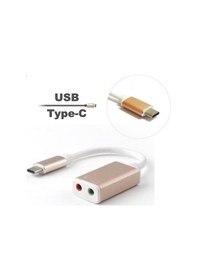 Resim Type C To 3.5mm Aux Kulaklık Mikrofon Cevirici Ses Kartı 