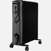Resim Voltomat Termostatlı 2500 W 11 Dilim Yağlı Radyatör Siyah 