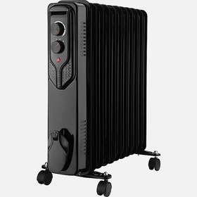 Resim Voltomat Termostatlı 2500 W 11 Dilim Yağlı Radyatör Siyah 