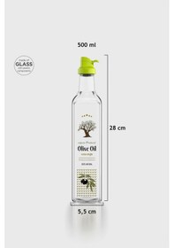 Resim Renga Oslo 500 Ml Desenli Cam Yağlık 152006 Yeşil Yeşil 